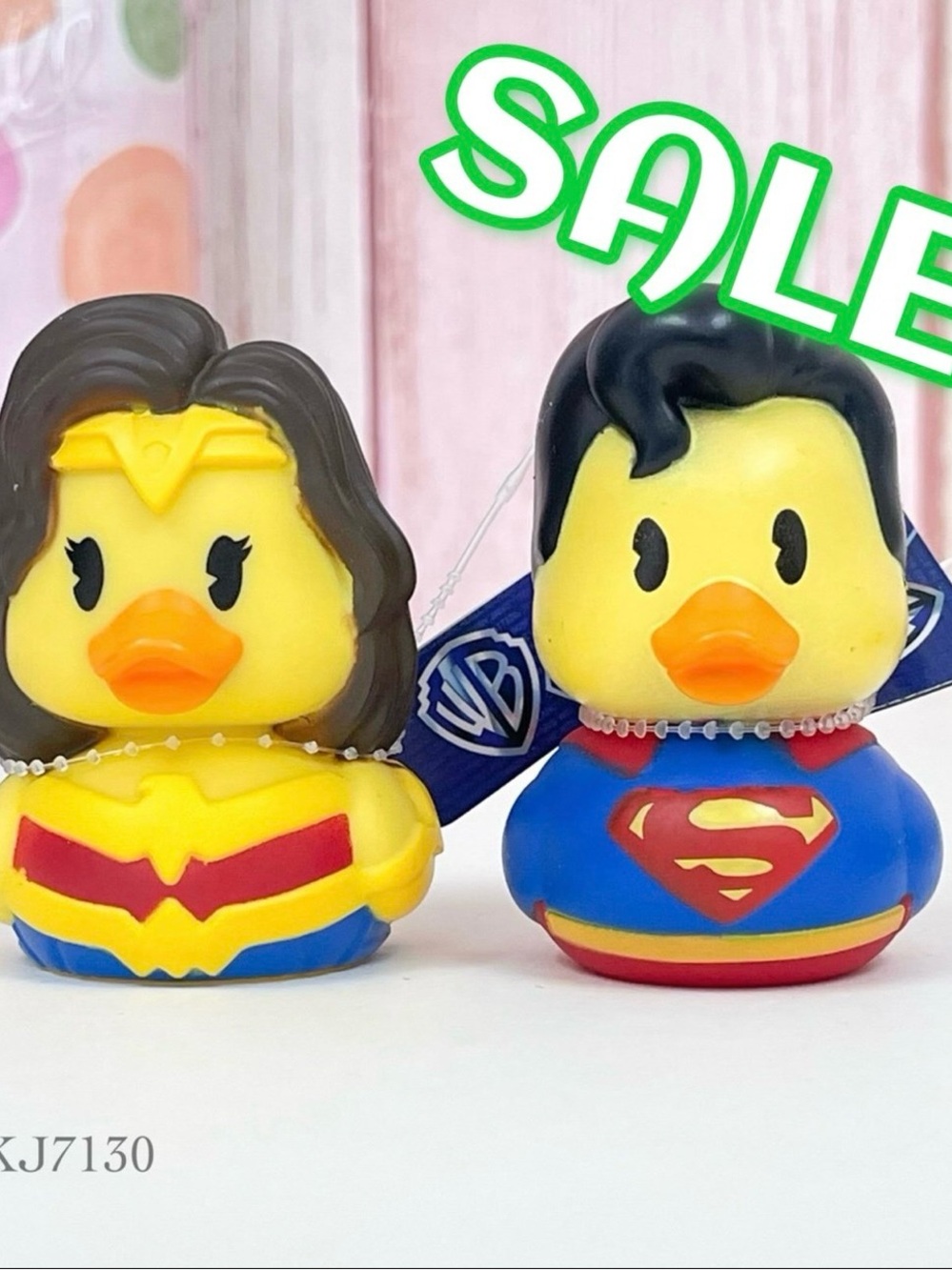 Duckalooz DC Comics Superman & Wonder Woman Rubber Duck Duckie Set NWT